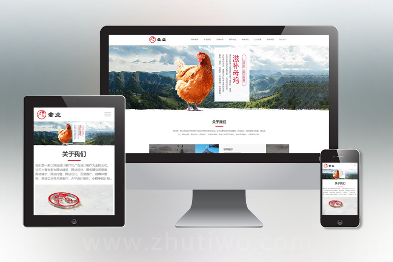 养殖企业网站模版 养鸡场模版下载