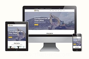 建筑工程网站模板 大气响应式H5工程建筑项目网站模版