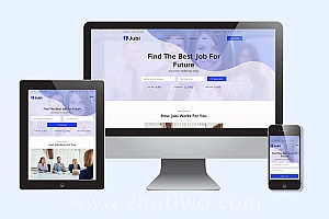 大型招聘网站html模板 响应式招聘平台网站模版