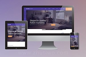 非常有特色的家装窗帘网站模板 响应式html5家装企业网站模版