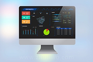 环境监测设备平台数据大屏模板 数据大屏看板模版