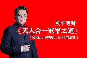 黄平老师《天人合一冠军之道》完整版(指标+小班课+小牛特训营)