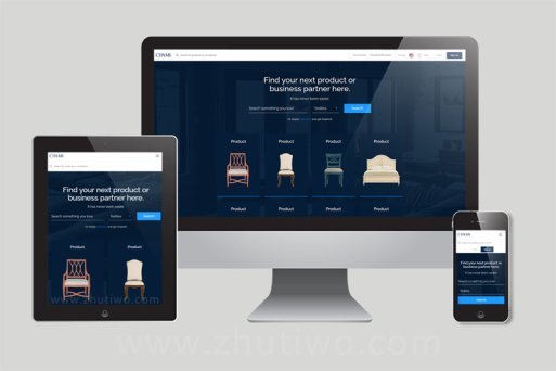 家俱家装网站模版源码 响应式html模版