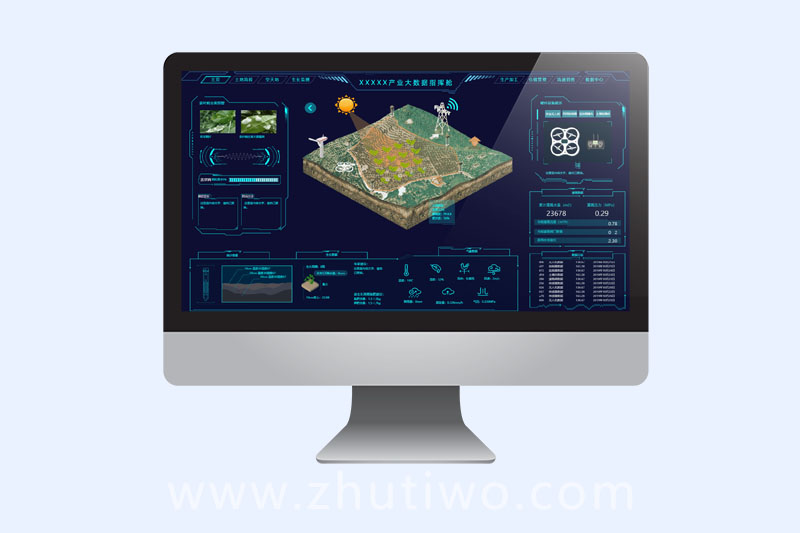 智能AI农业大数据监测指挥中心模板