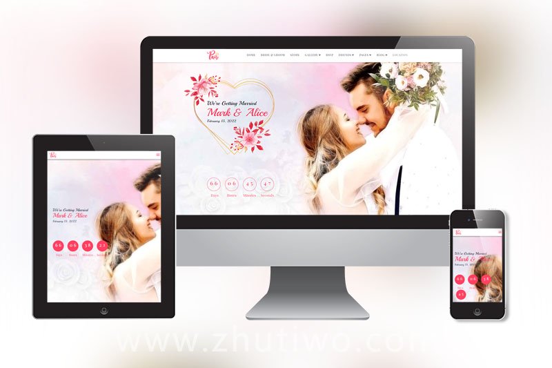 婚纱摄影网站模版 婚庆公司网站模版
